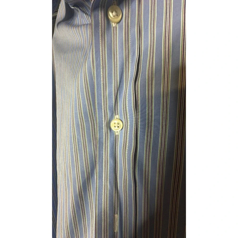 Polo Ralph Lauren Regent Classic Fit Striped Shirt Blue Mens 17.5 32/33